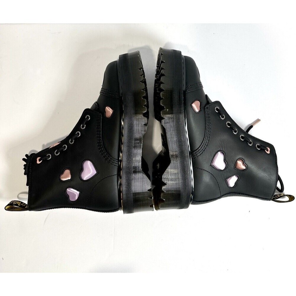 Dr. Martens Sinclair Heart Chunky Platform Boot Size 7 Unique Sweet Details - Picture 7 of 11